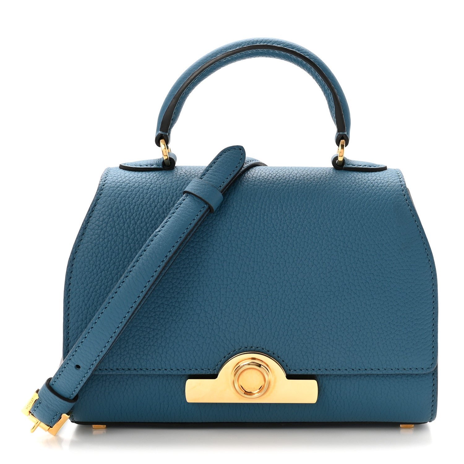 Moynat Taurillon Blush Rejane BB Prussian Blue