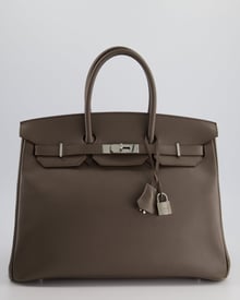Hermes Hermès Birkin Retourne 35cm Bag in Gris Etain Epsom Leather with Palladium Hardware