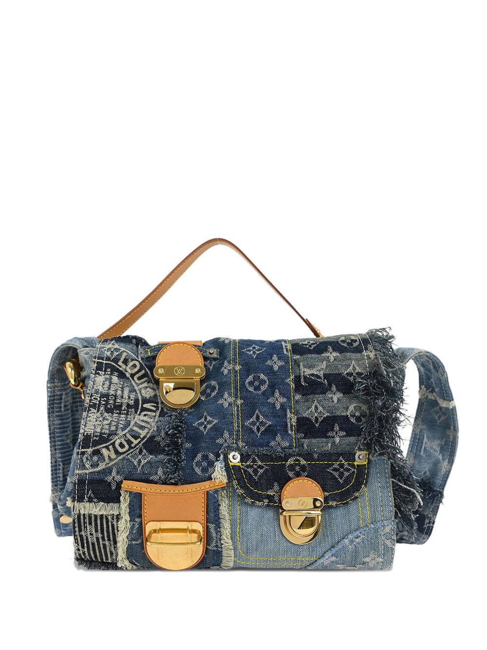 2007 Postie patchwork denim tote bag