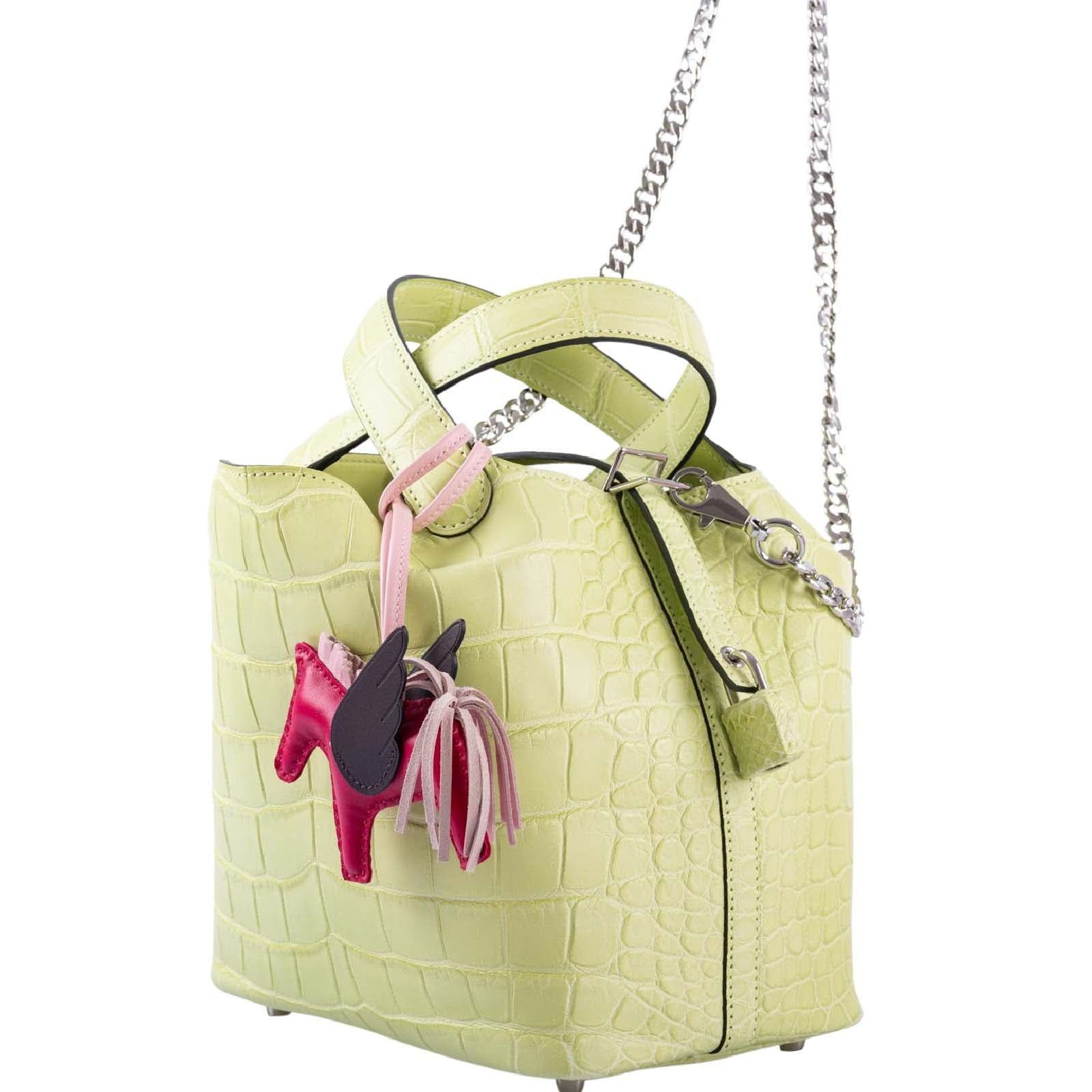 Hermes Hermès Picotin Lock 18 Jaune Bourgeon Matte Alligator Palladium Hardware