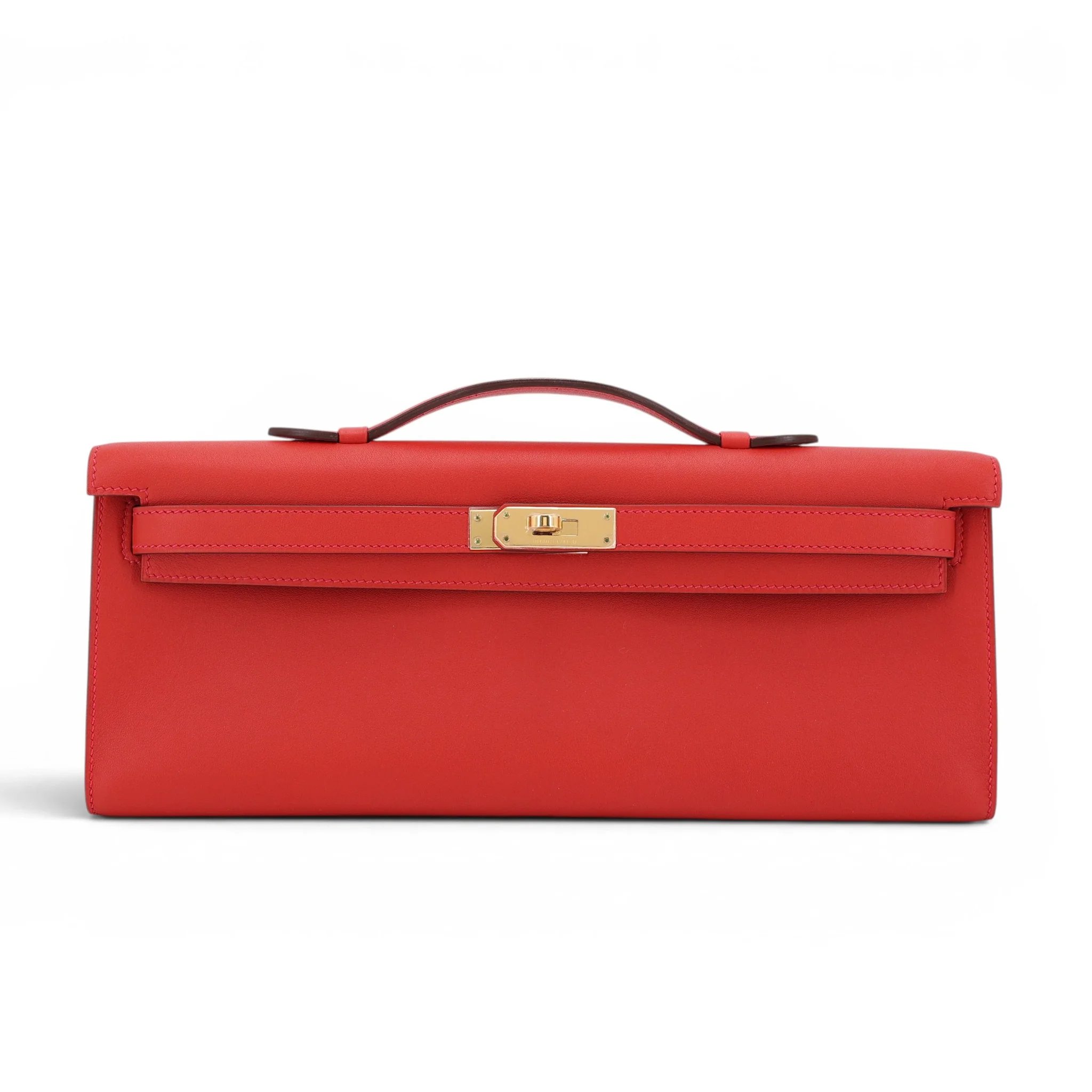 Unused ( Rank NS ) HERMÈS Kelly Cut Rouge Casaque (Q5) Swift Gold hardware X (2016)