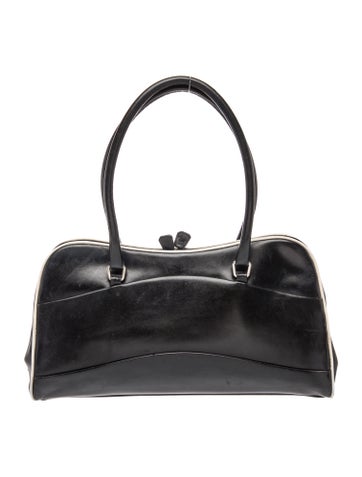 Enameled Metal Triangle Top Handle Bag Vintage