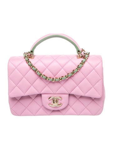 Rectangular Mini Top Handle Flap Bag