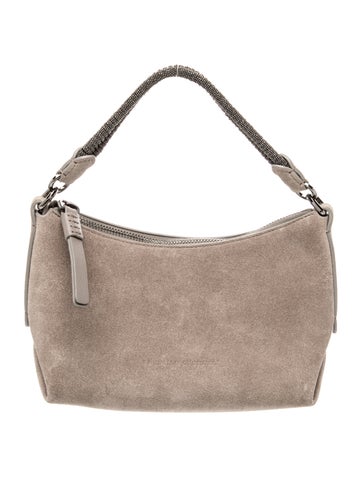 Suede Top Handle Bag