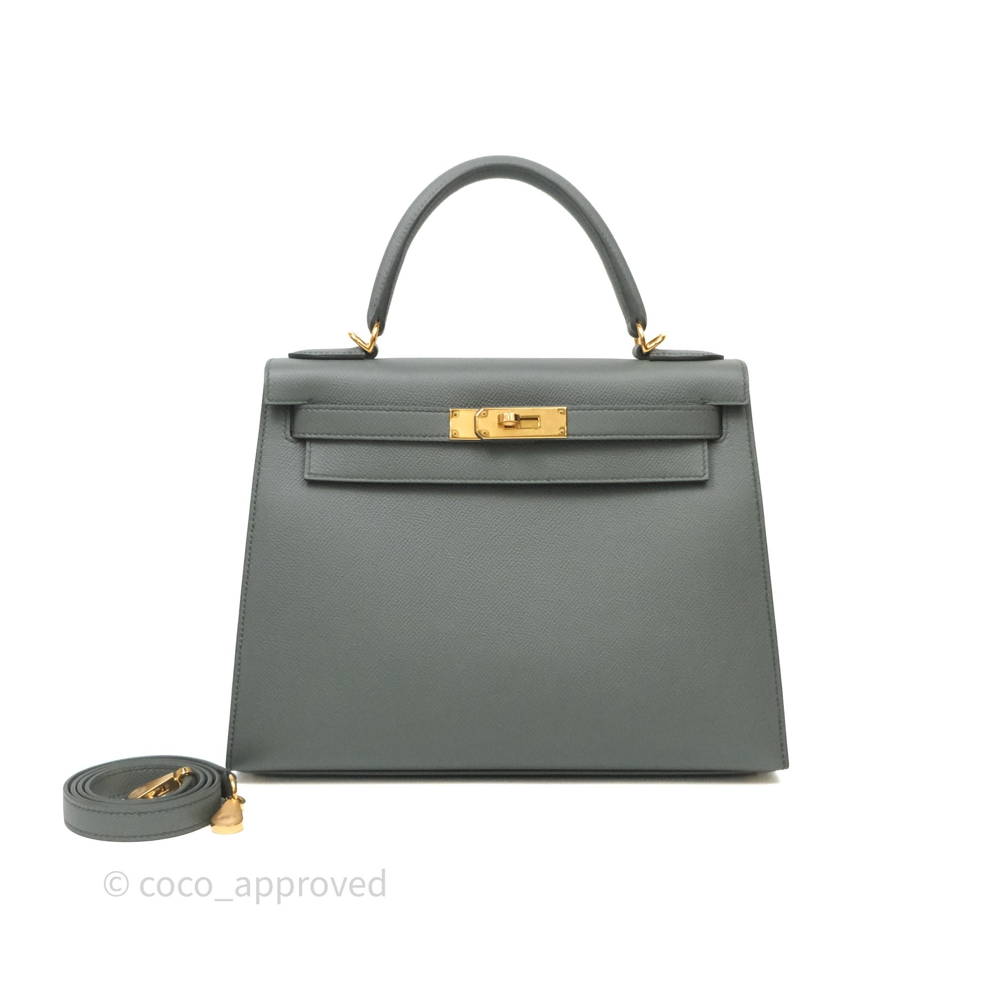 Hermès Kelly 28 Vert Amande 63 Epsom Gold Hardware