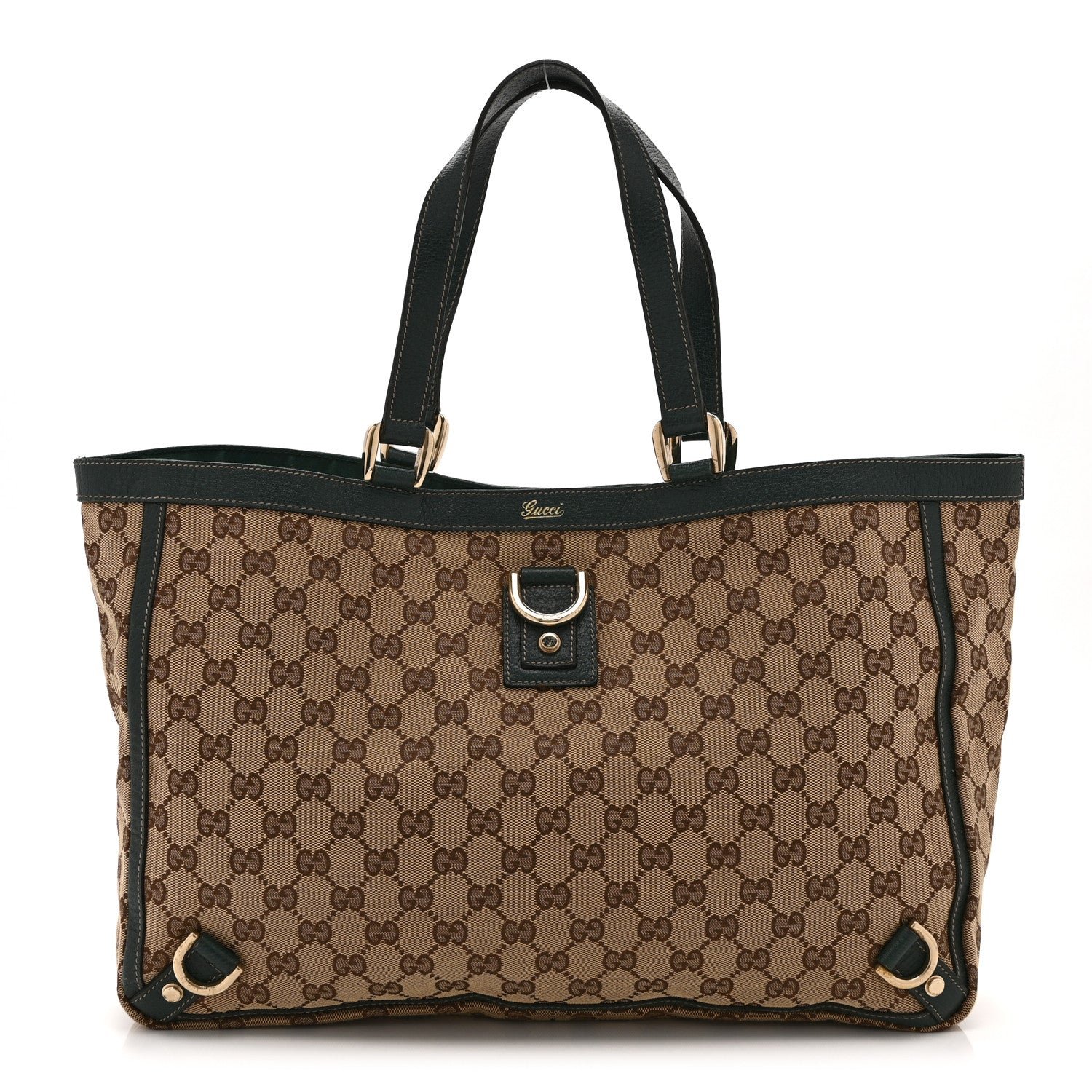 Gucci Monogram Large Abbey Tote Green