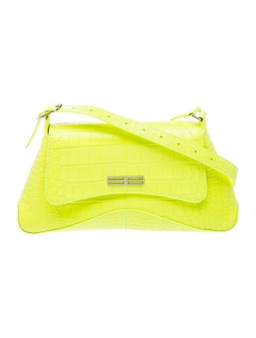 Embossed Leather XX Flap Bag Medium