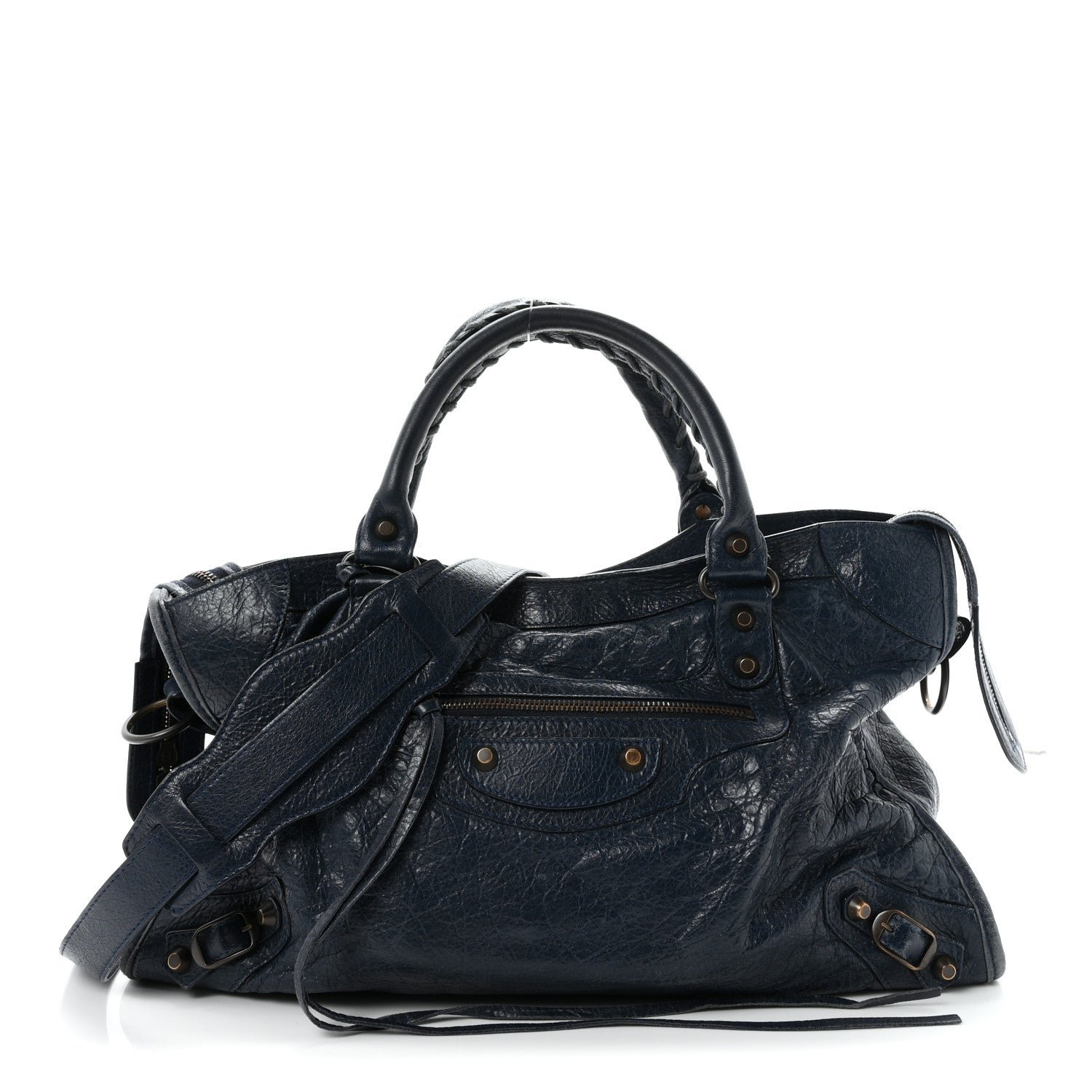 Balenciaga Agneau Classic Hardware City Bleu Obscur