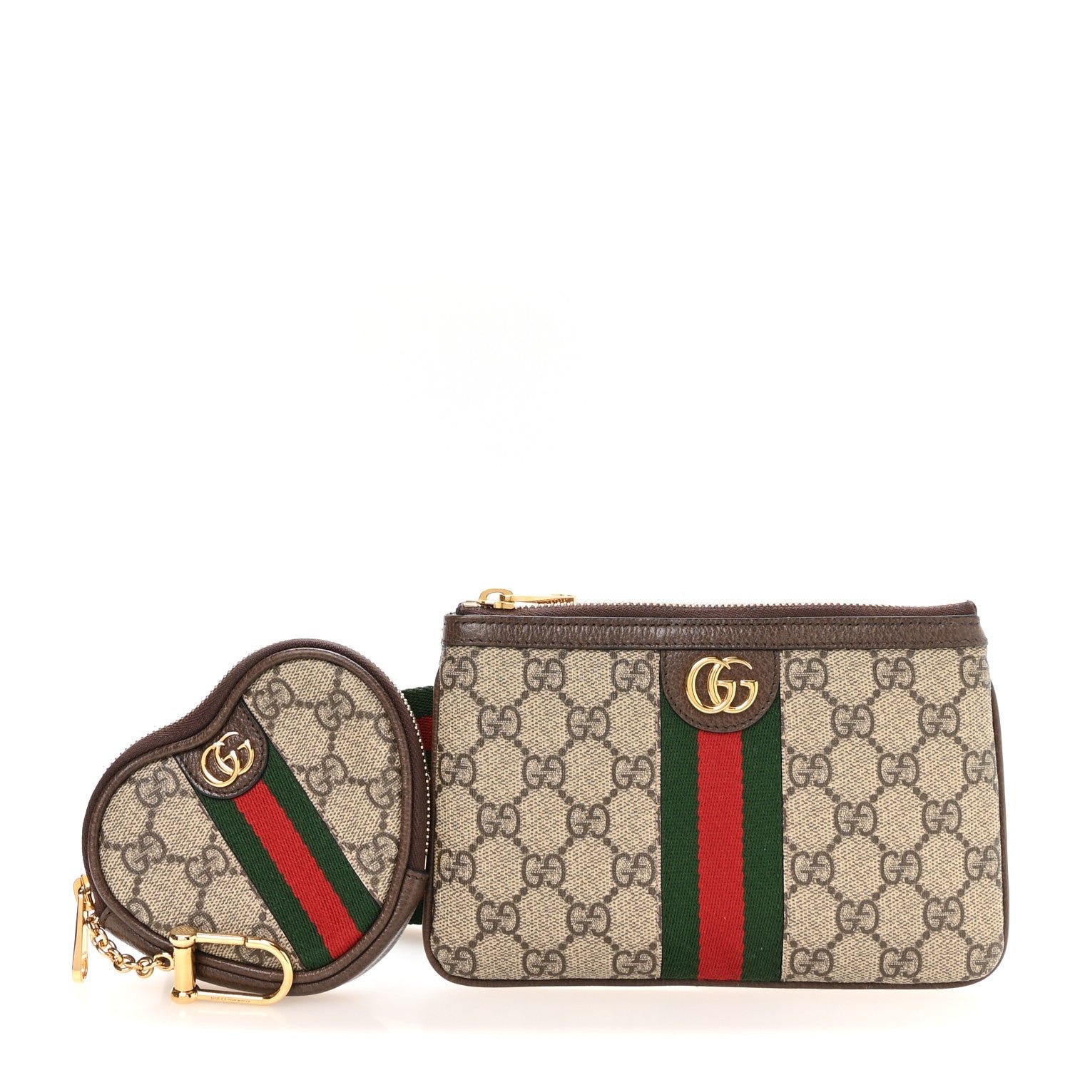 Gucci GG Supreme Monogram Web Ophidia Utility Belt 100 40 Beige Ebony New Acero