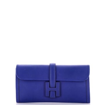 Hermes Leather Jige Elan Clutch