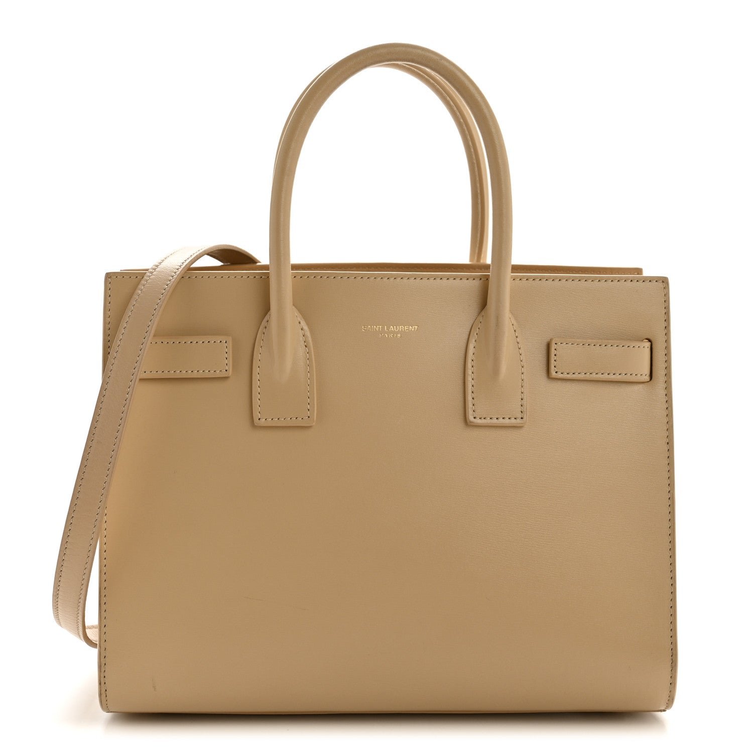 Saint Laurent Calfskin Baby Sac De Jour Dark Beige