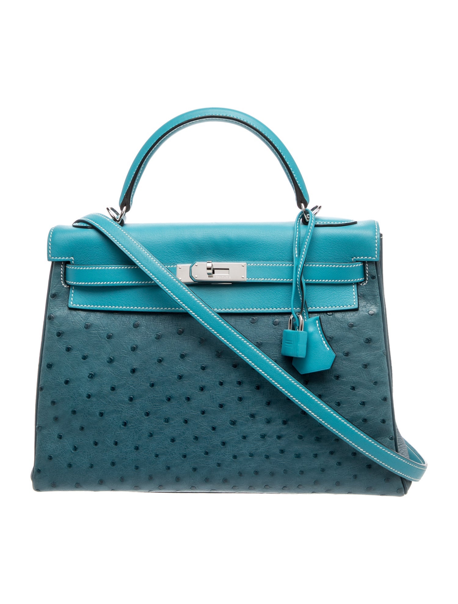 Ostrich Tricolor Kelly II Retourne 32