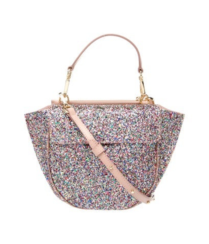 WANDLER Glitter Top Handle Bag