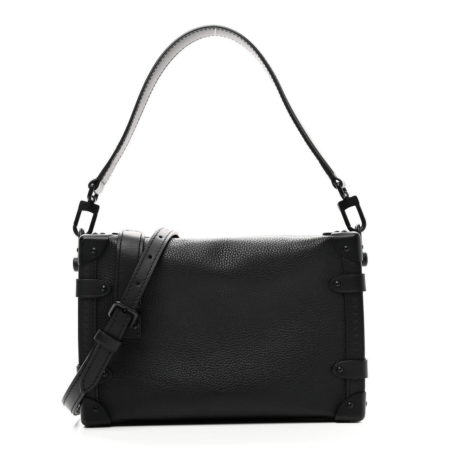 Louis Vuitton Calfskin Side Trunk MM All Black