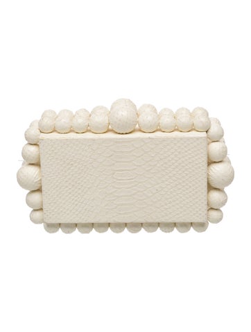 Cult Gaia Embossed Leather Clutch
