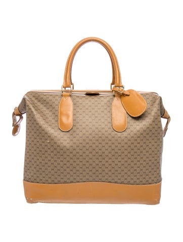 Micro GG Monogram Weekender Bag Vintage