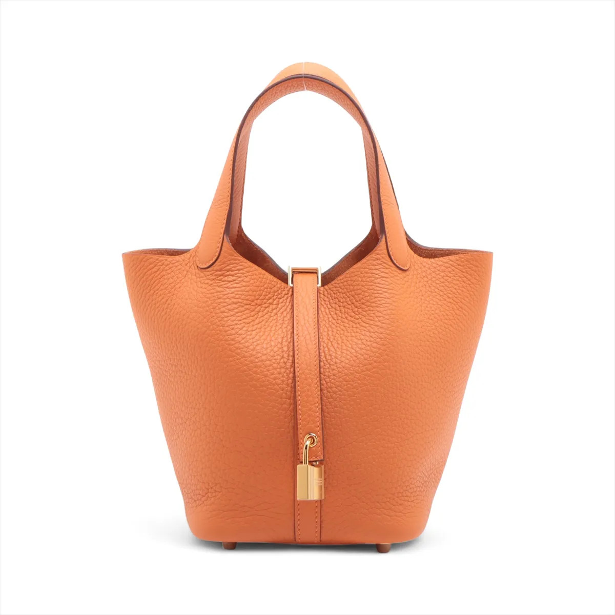 Hermès Picotin Lock 18 PM Taurillon Clemence orange minian Gold Metal Fittings K
