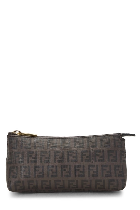 Brown Zucchino Coated Canvas Pouch
