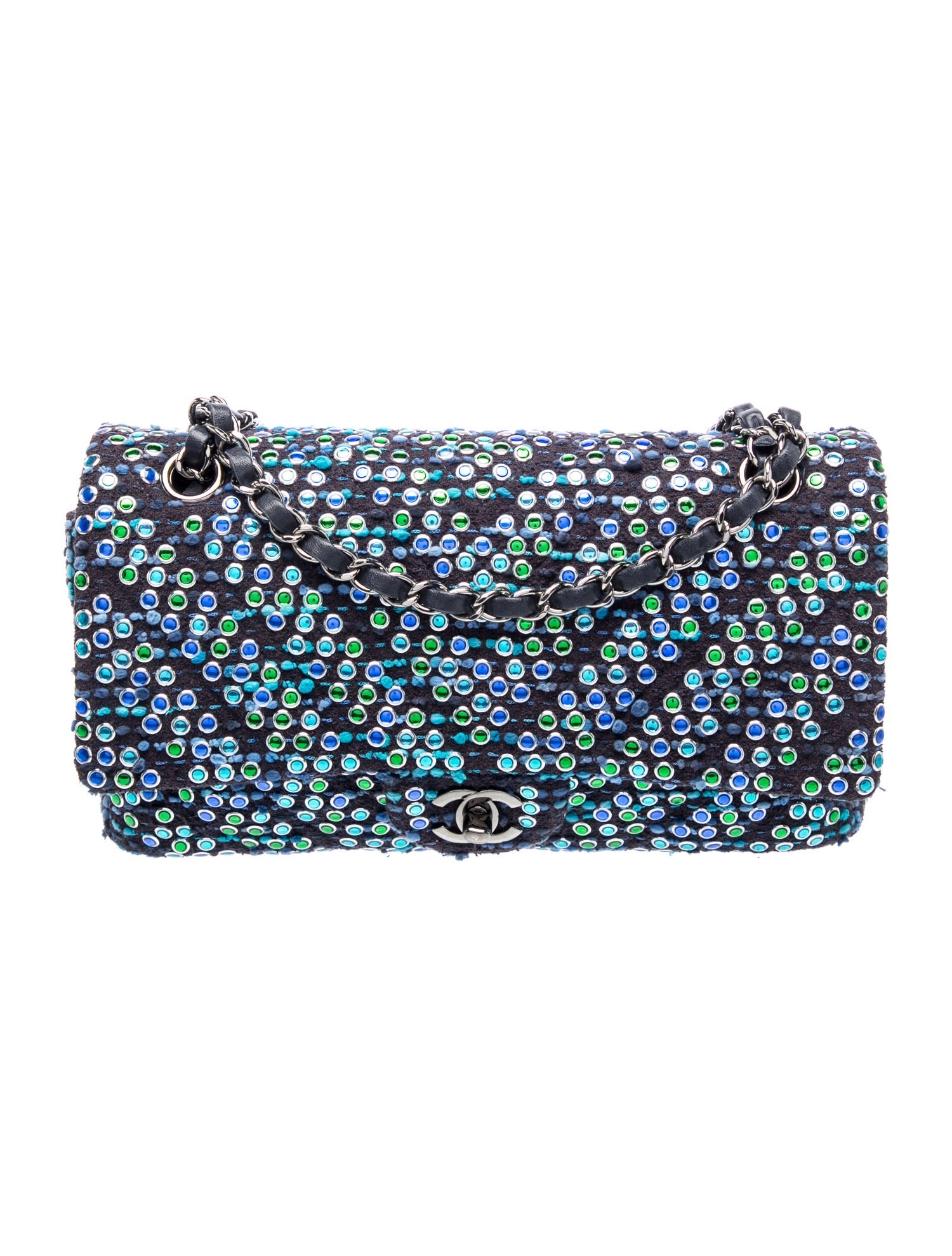 Classic Medium Tweed Double Flap Bag