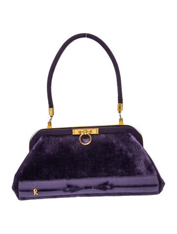 Roberta di Camerino Velvet Top Handle Bag