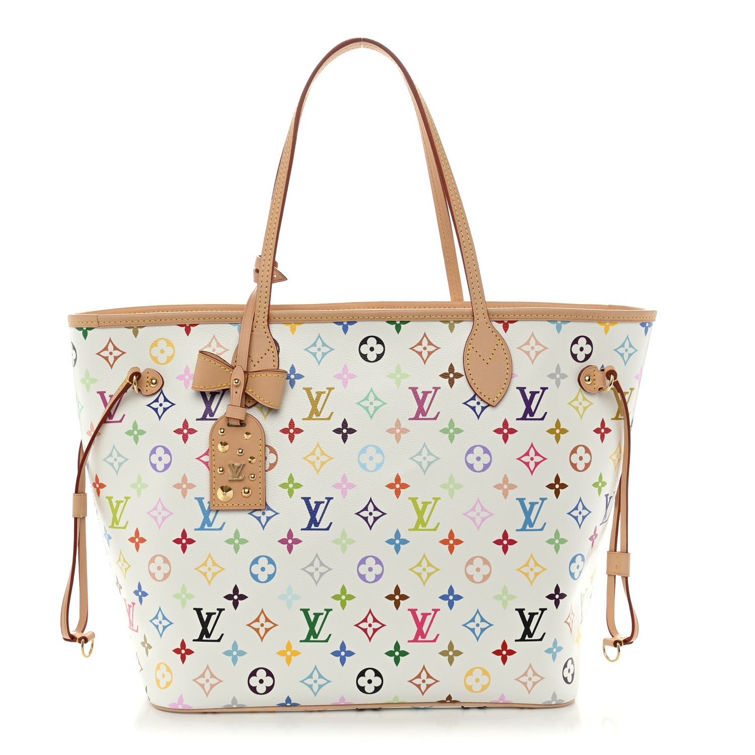 Louis Vuitton LV X TM Monogram Multicolor Neverfull MM White