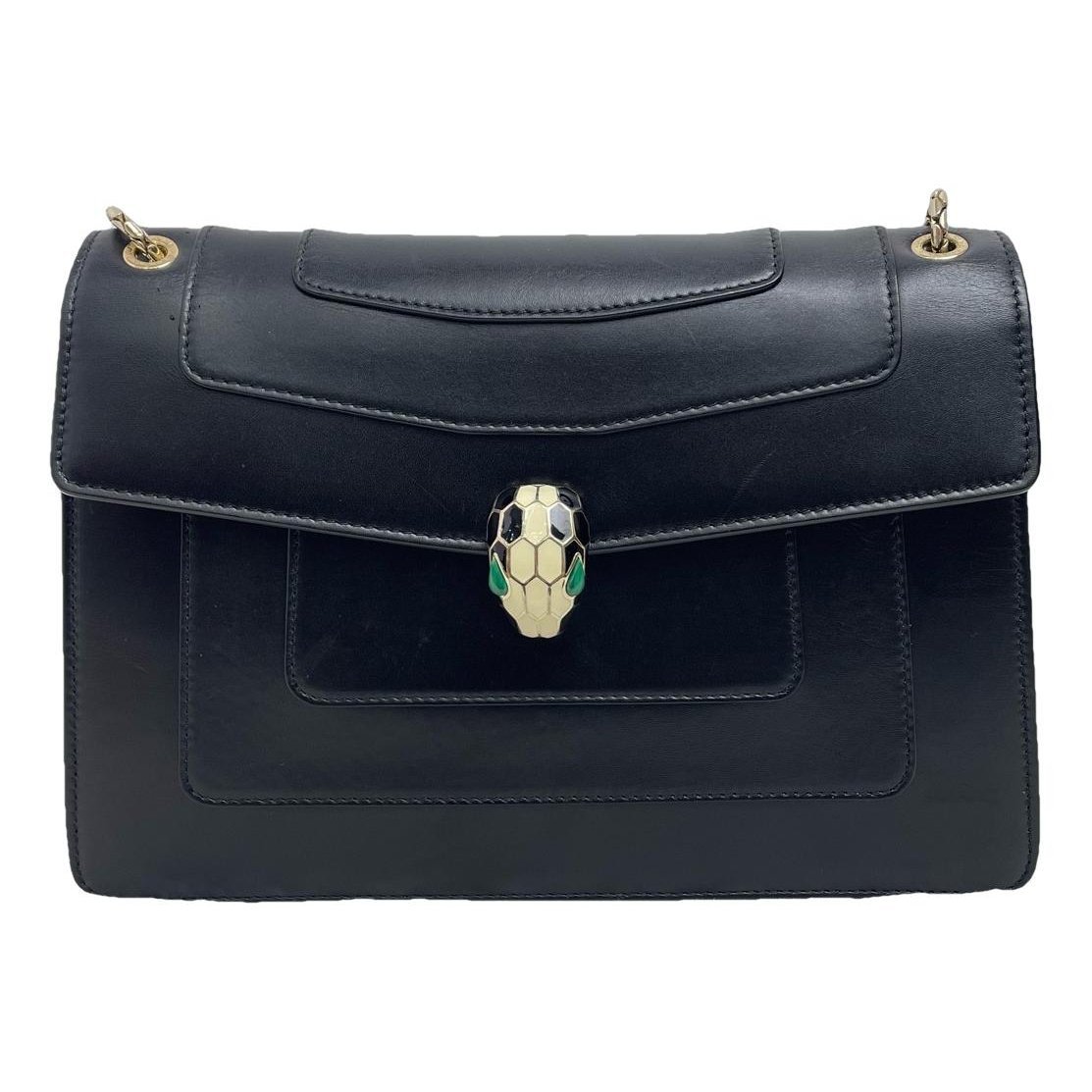 Serpenti leather handbag
