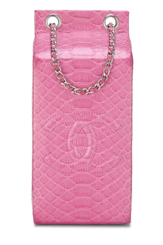 Pink Python Milk Carton Bag