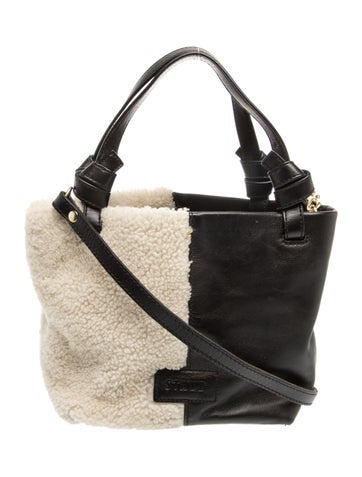 Shearling Top Handle Bag