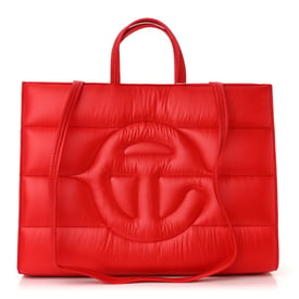Telfar Nylon Large Puff Shopping Bag Red
