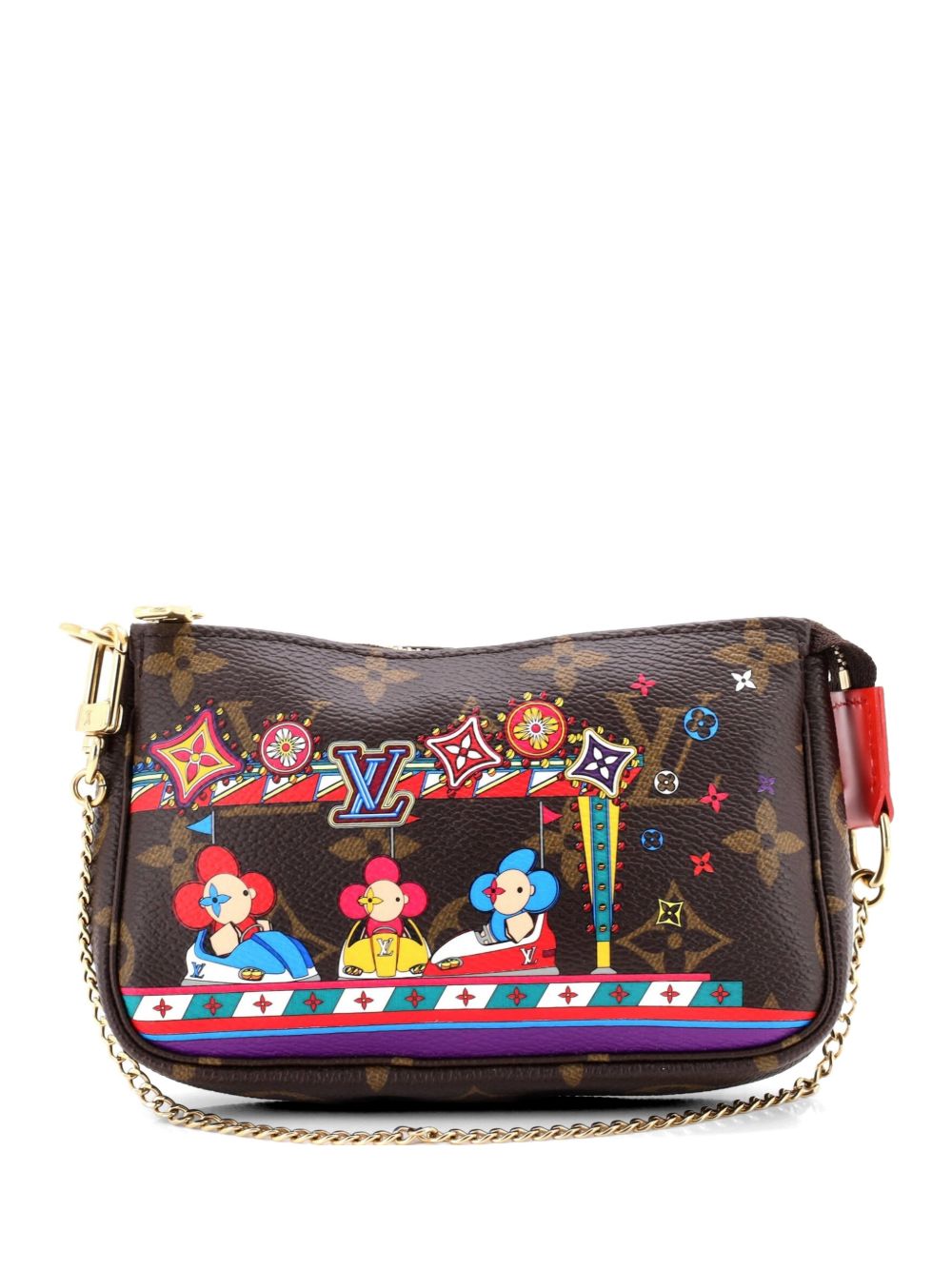 Pochette Accessoires Limited Edition Vivienne Xmas Monogram Canvas Mini clutch bag