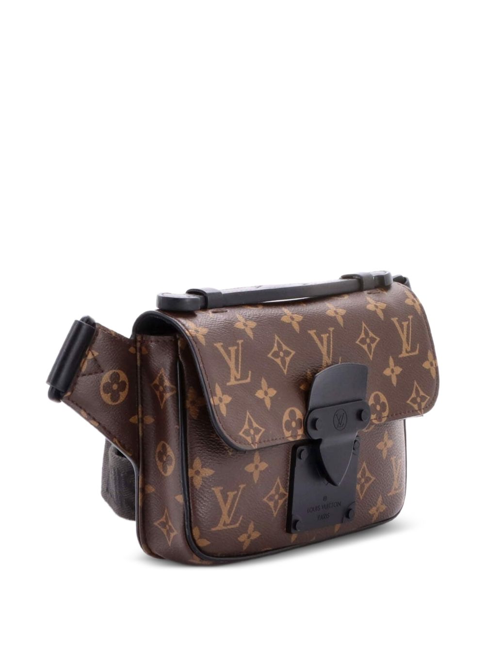S Lock Sling Bag Macassar Monogram Canvas belt bag