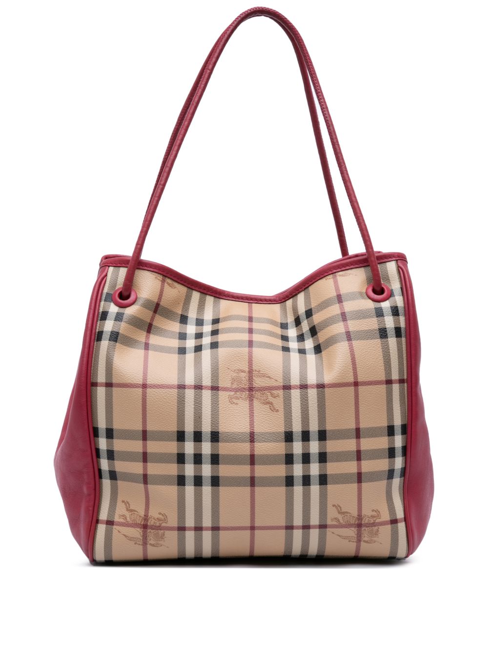 2000-2017 Small Leather Trimmed Haymarket Check Coated Canvas Canterbury tote bag