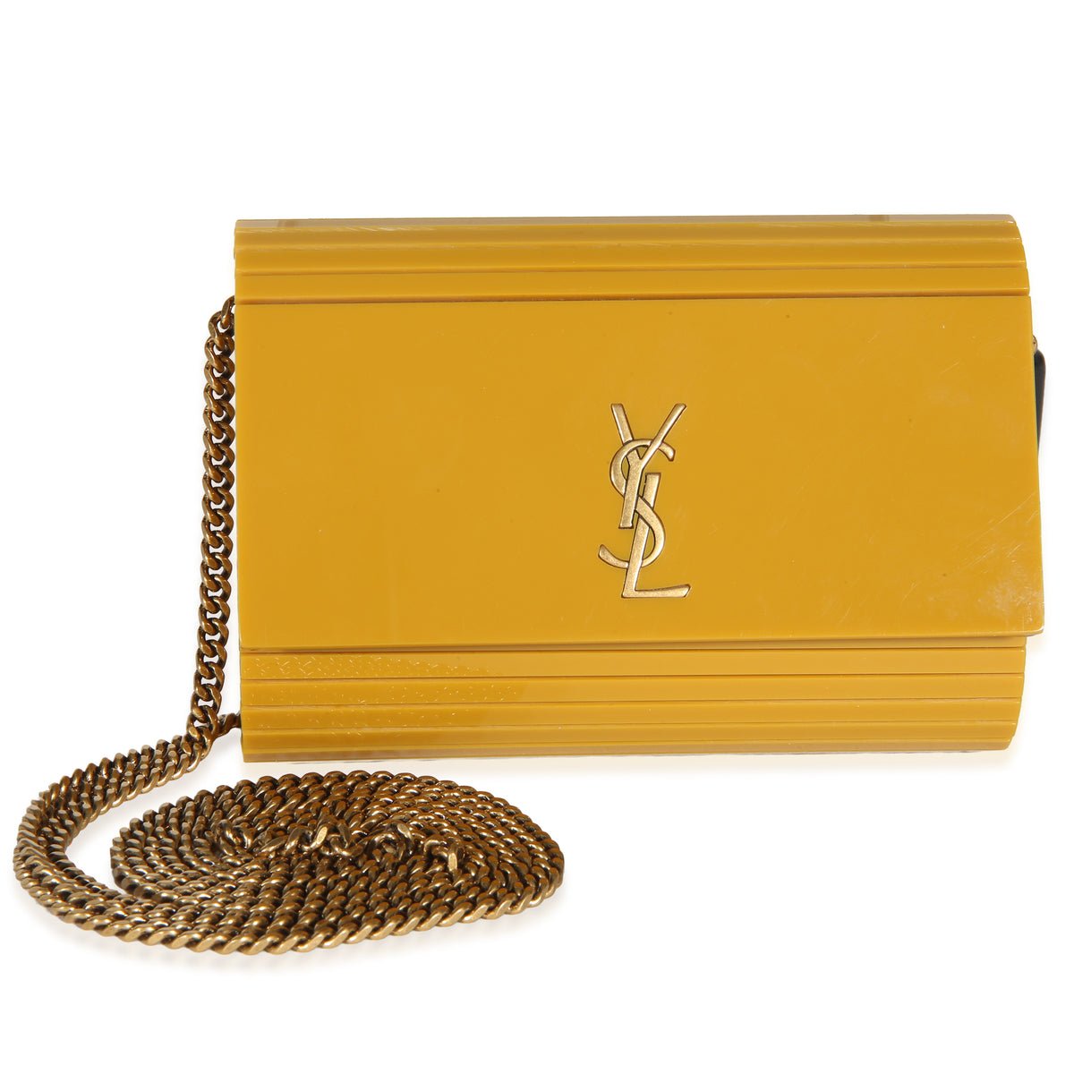 Yellow Plexiglass Mini Vicky Minaudiere
