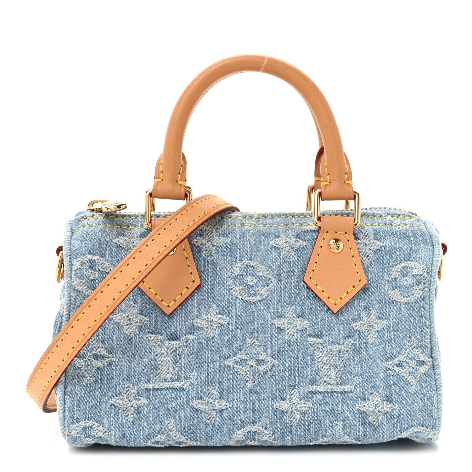 Louis Vuitton Monogram Denim Nano Speedy Sky Blue