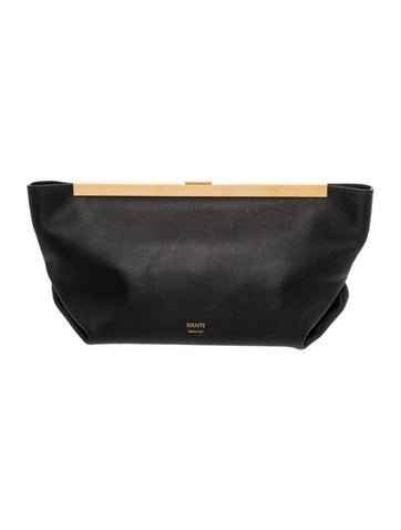 Khaite Leather Aimee Clutch Small