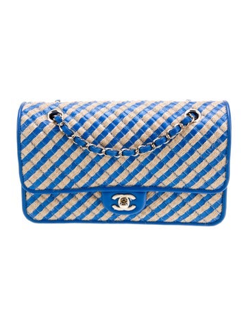Raffia & Jute Medium Flap Bag