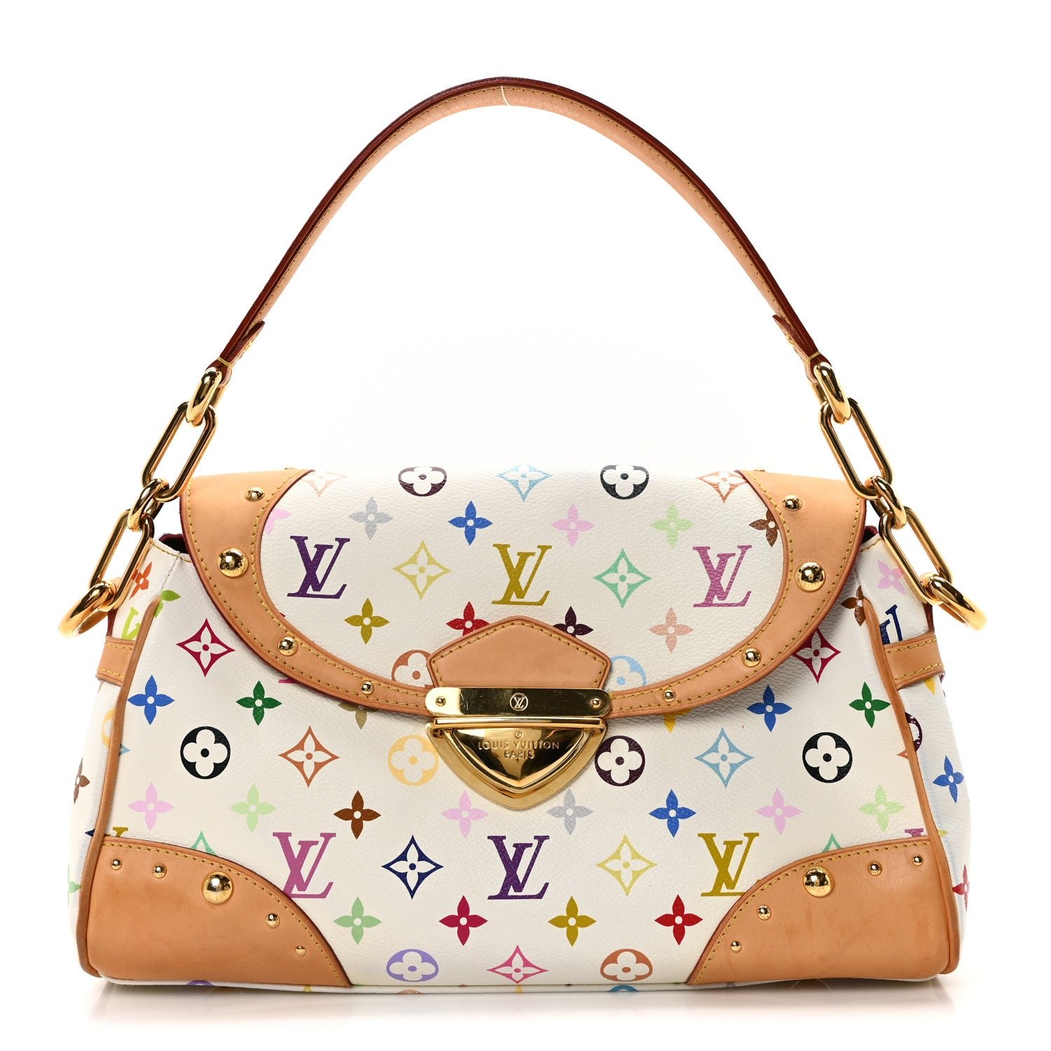 Louis Vuitton Monogram Multicolor Beverly MM White