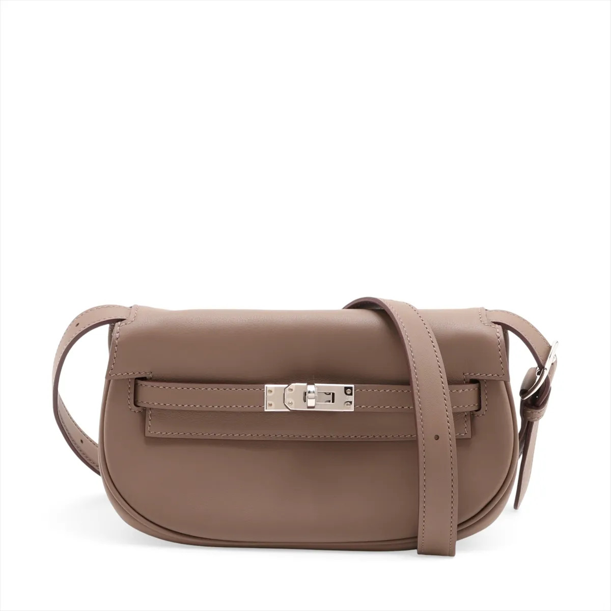 Hermès Kelly Move Veau Swift Etoupe Silver Metal Fittings