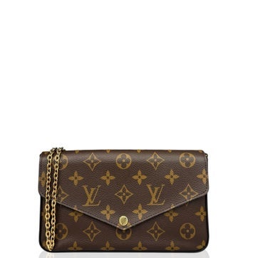 Coated Canvas Pochette Felicie Chain Wallet
