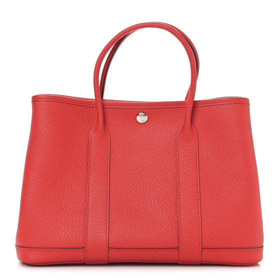 Hermes Vache Country Garden Party TPM 30 Rouge Pivoine