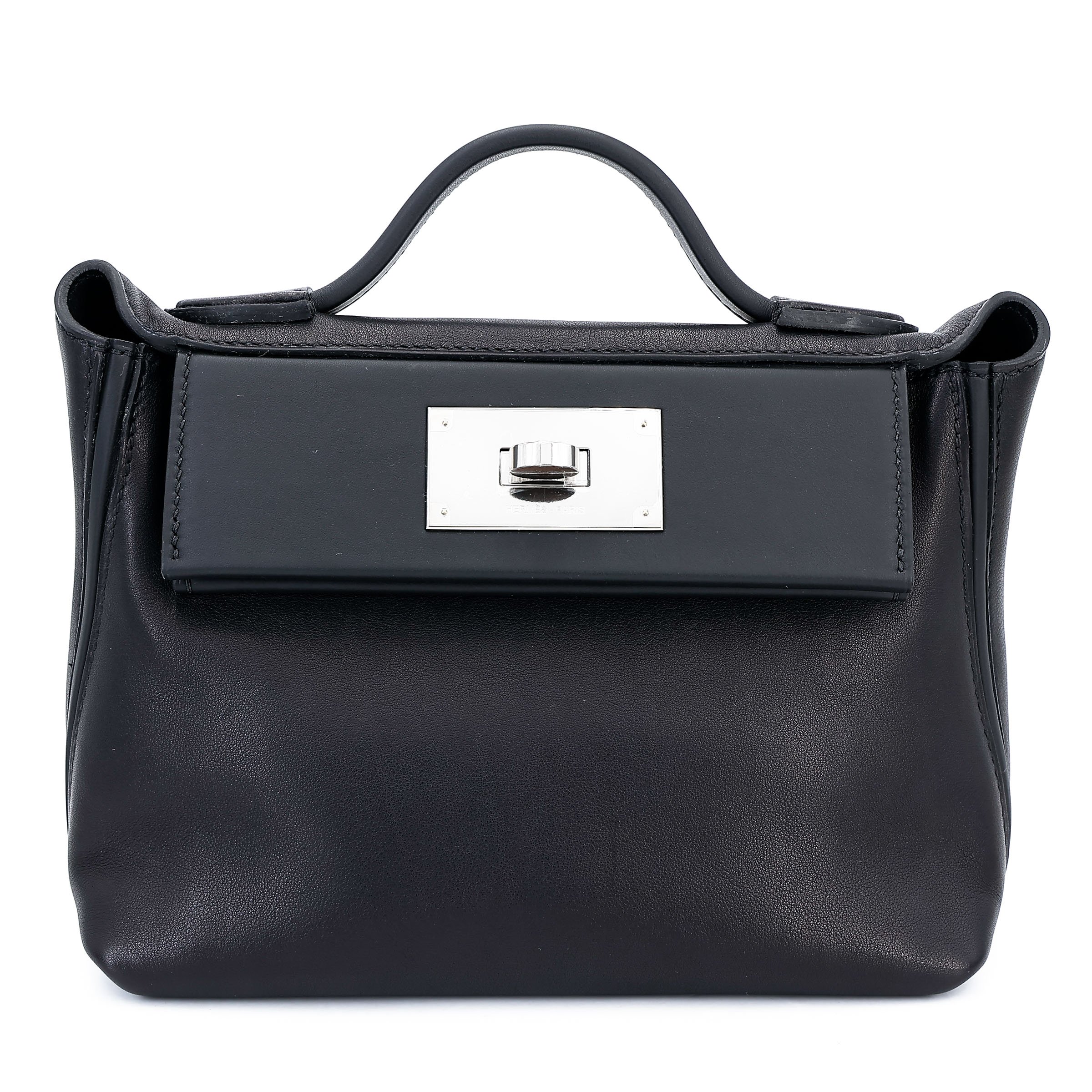 Hermes Brand New ( Rank N ) HERMÈS 24/24 - 21 mini Noir (89) Swift Volupto calfskin Palladium hardware K (2025)