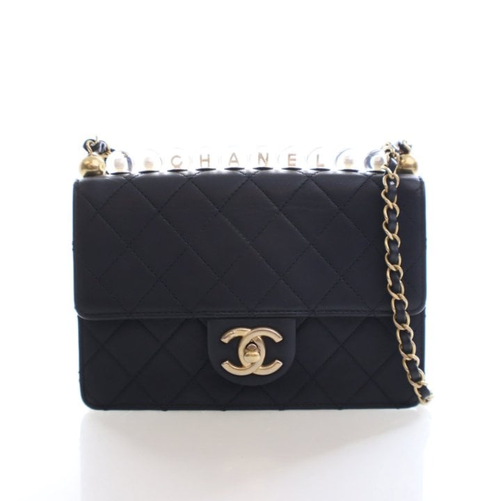 Chanel Goatskin Chic Pearls Flap Bag