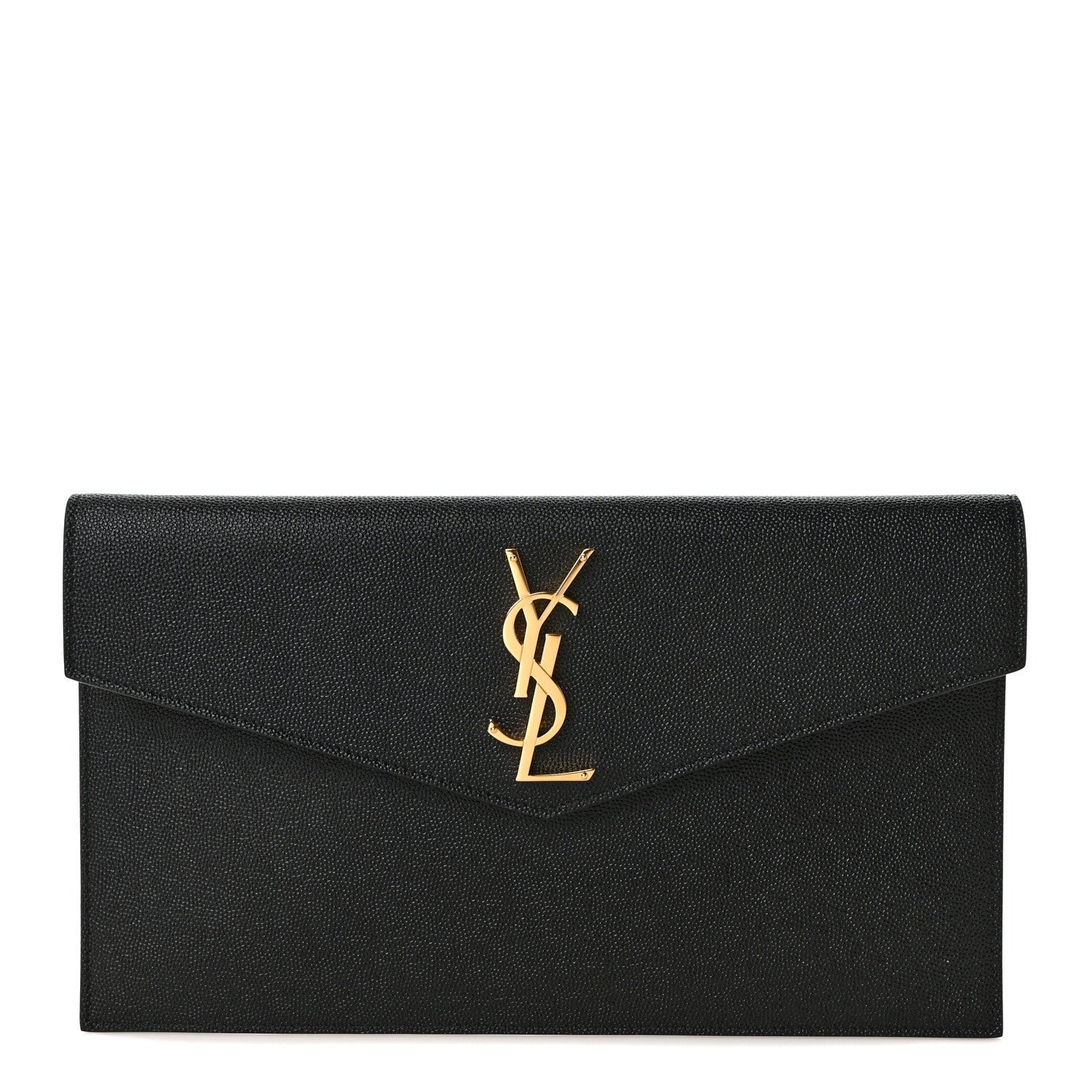 Saint Laurent Grain De Poudre Uptown Pouch Black