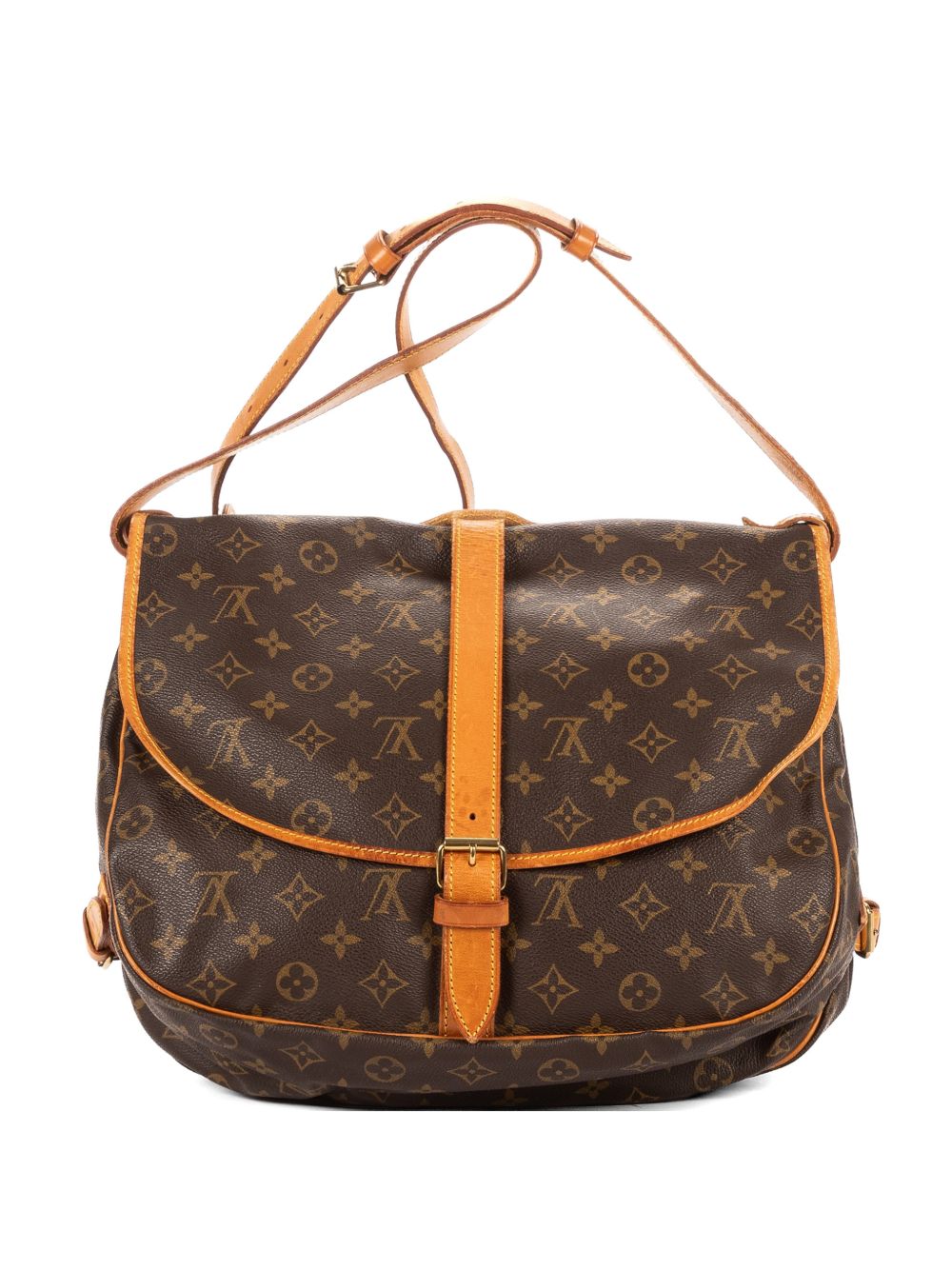Saumur 35 Monogram leather cross body bag