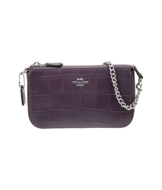 Coach Embossed Leather Top Handle Bag