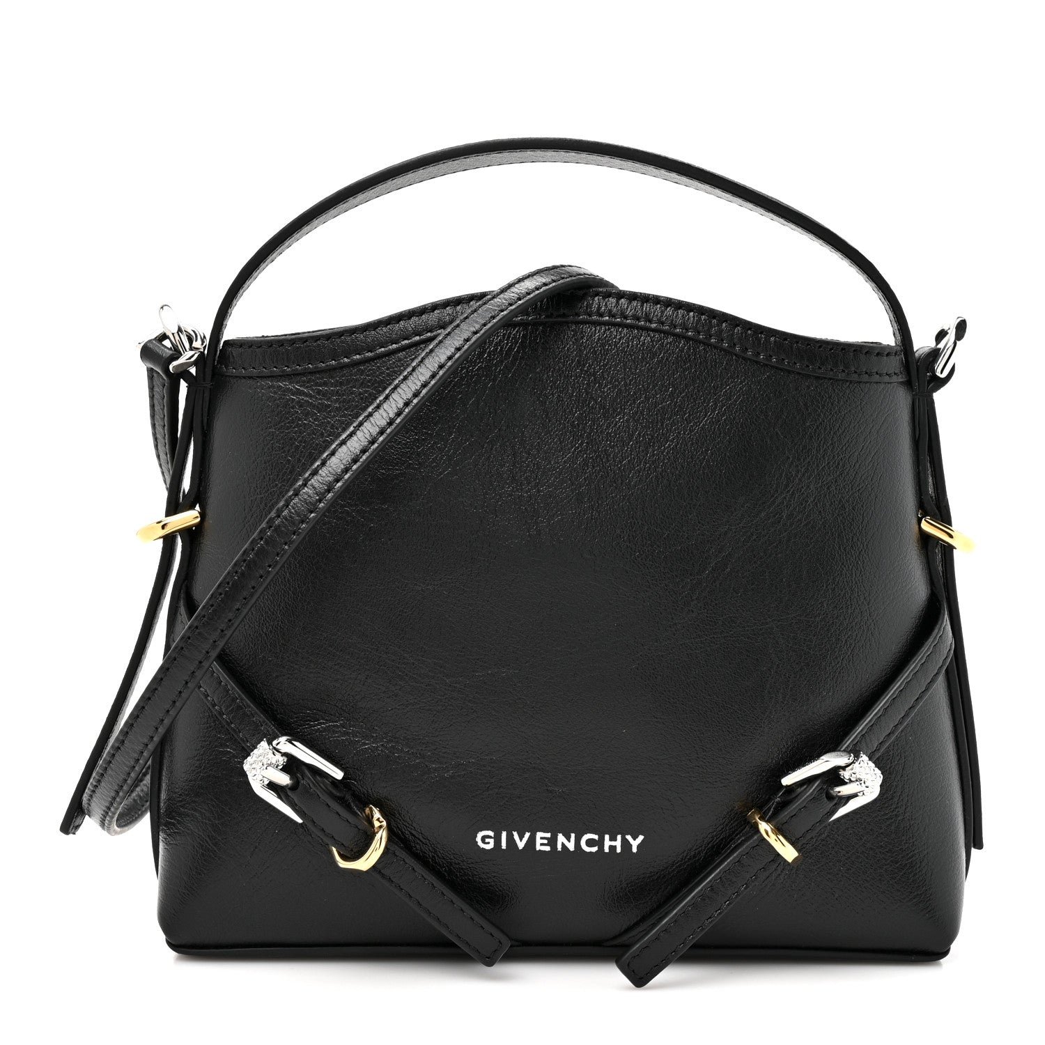 Givenchy Tumbled Calfskin Nano Voyou Bag Black