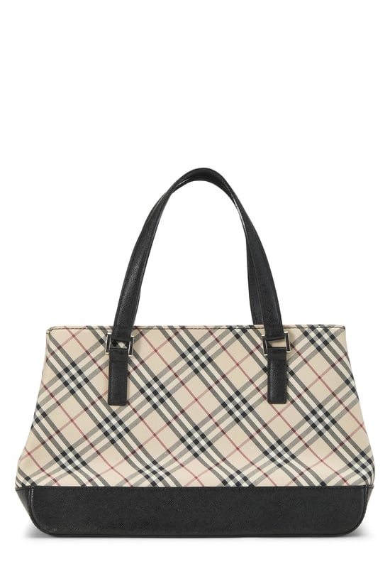 Black Check Jacquard Handbag Small