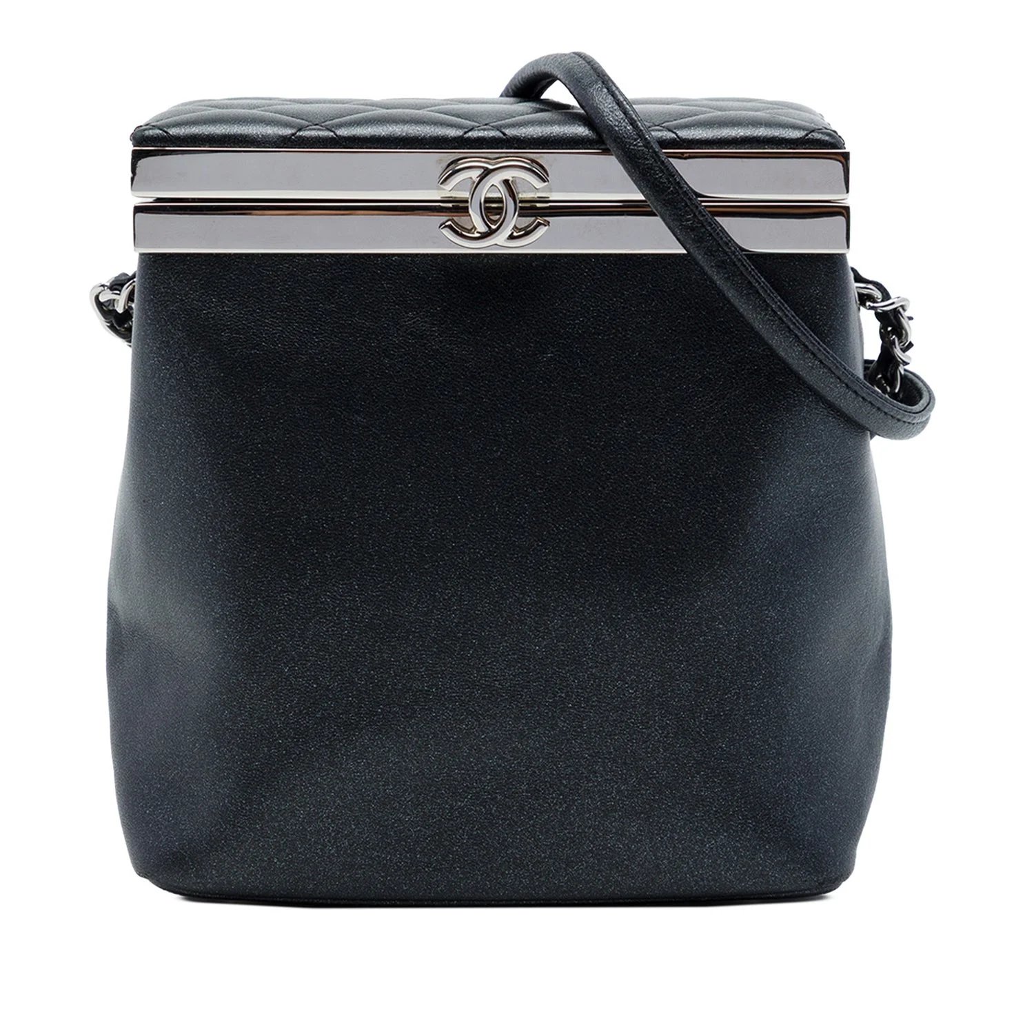 CC Metallic Calfskin Vanity Case