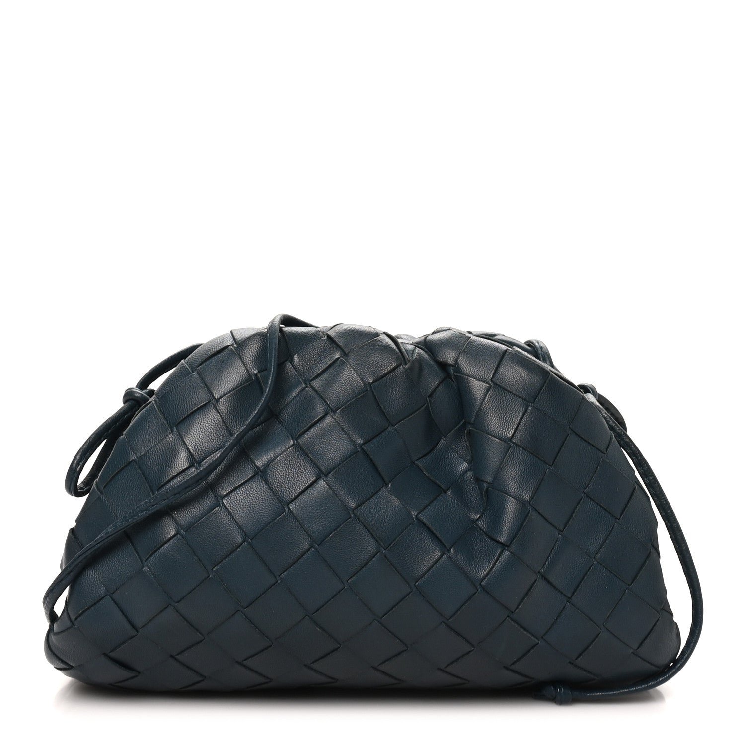 Bottega Veneta Nappa Intrecciato The Mini Pouch Deep Blue