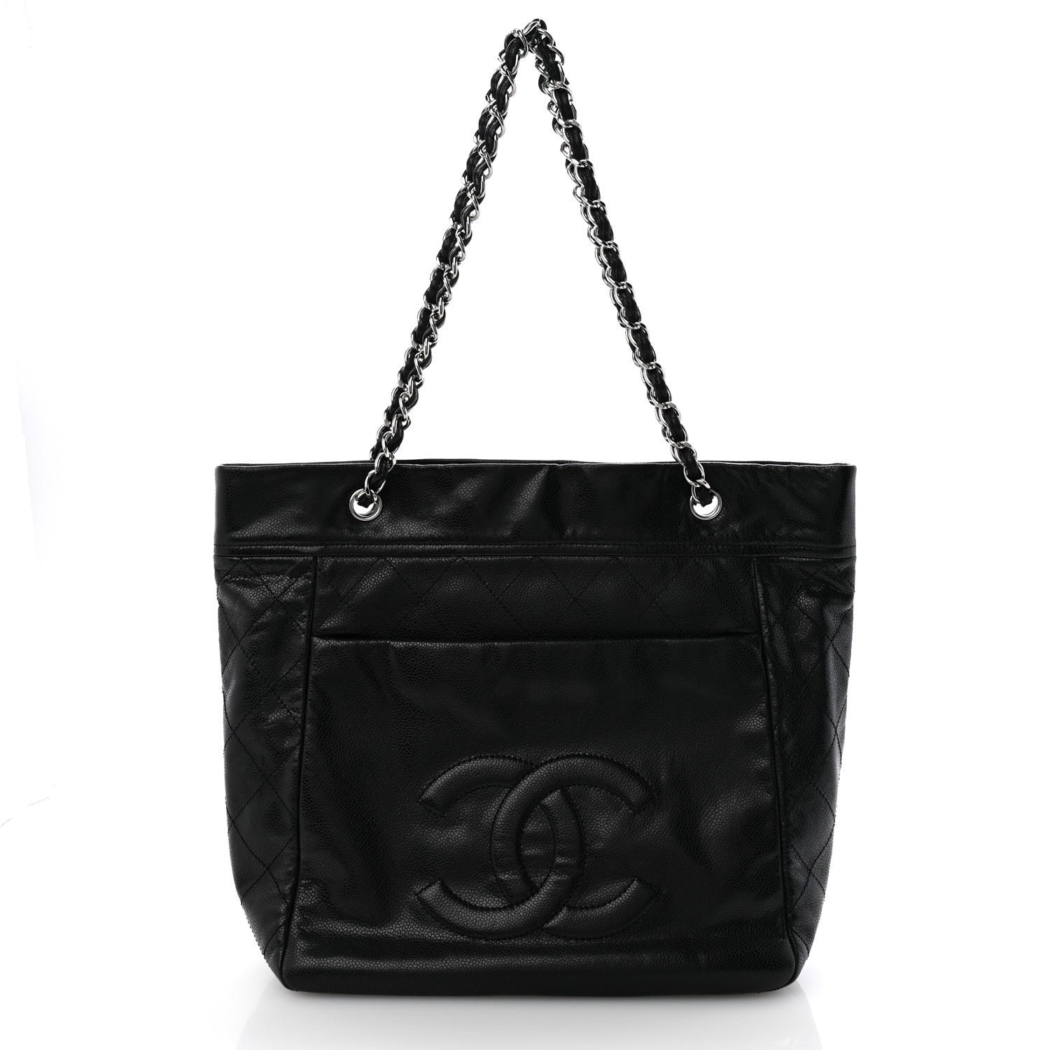 Chanel Soft Caviar Large Timeless CC Shopping Tote Black